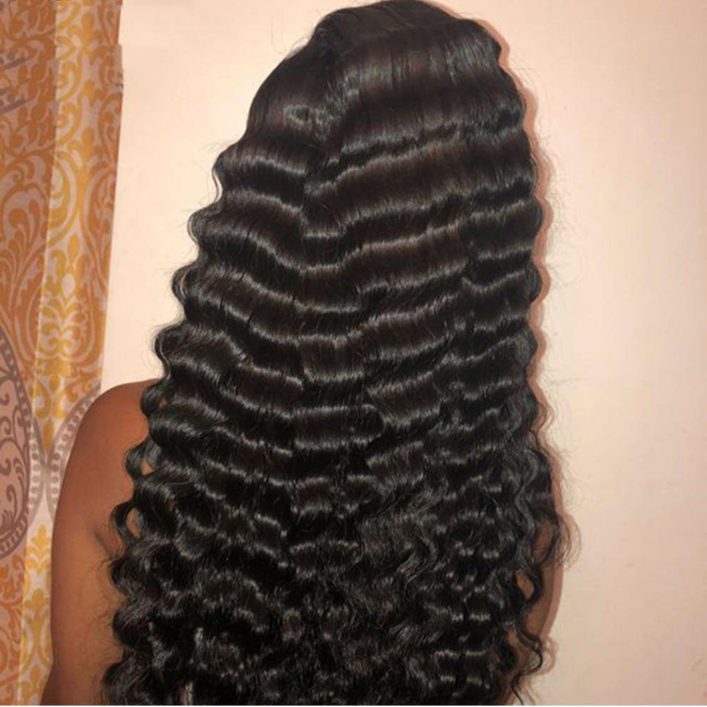 Human Hair Deep Wave Lace Frontal Wigs