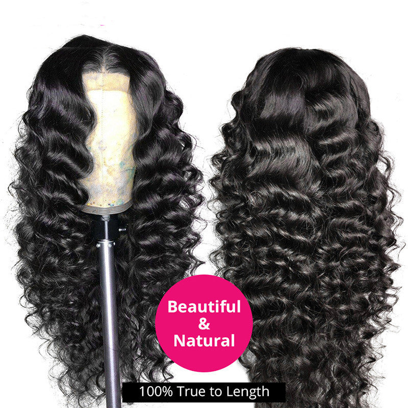 Human Hair Loose Deep Lace Frontal Wigs