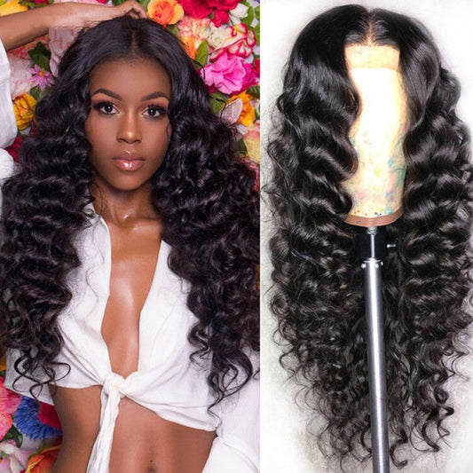 Human Hair Loose Deep Lace Frontal Wigs